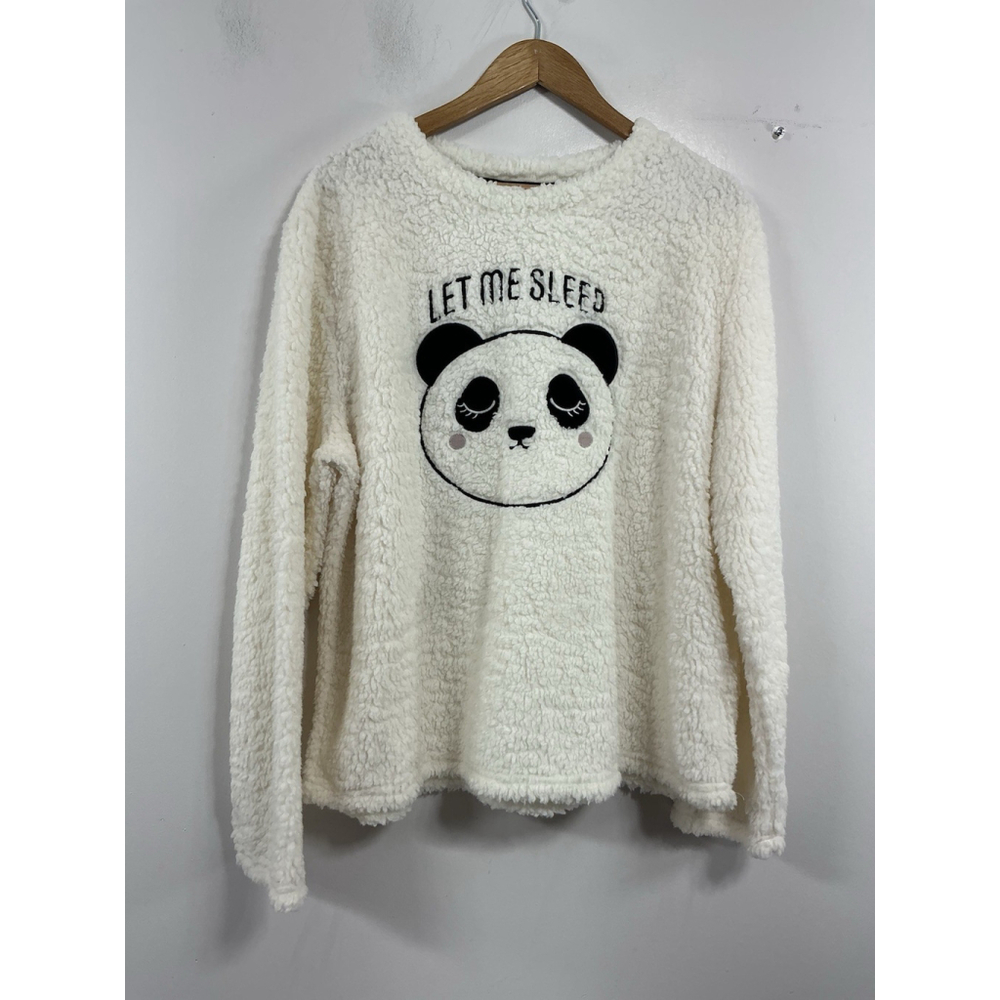 Womans Secret Treasures Sleepwear Long Sleeve Pullover Top XL 16-18 White NWT